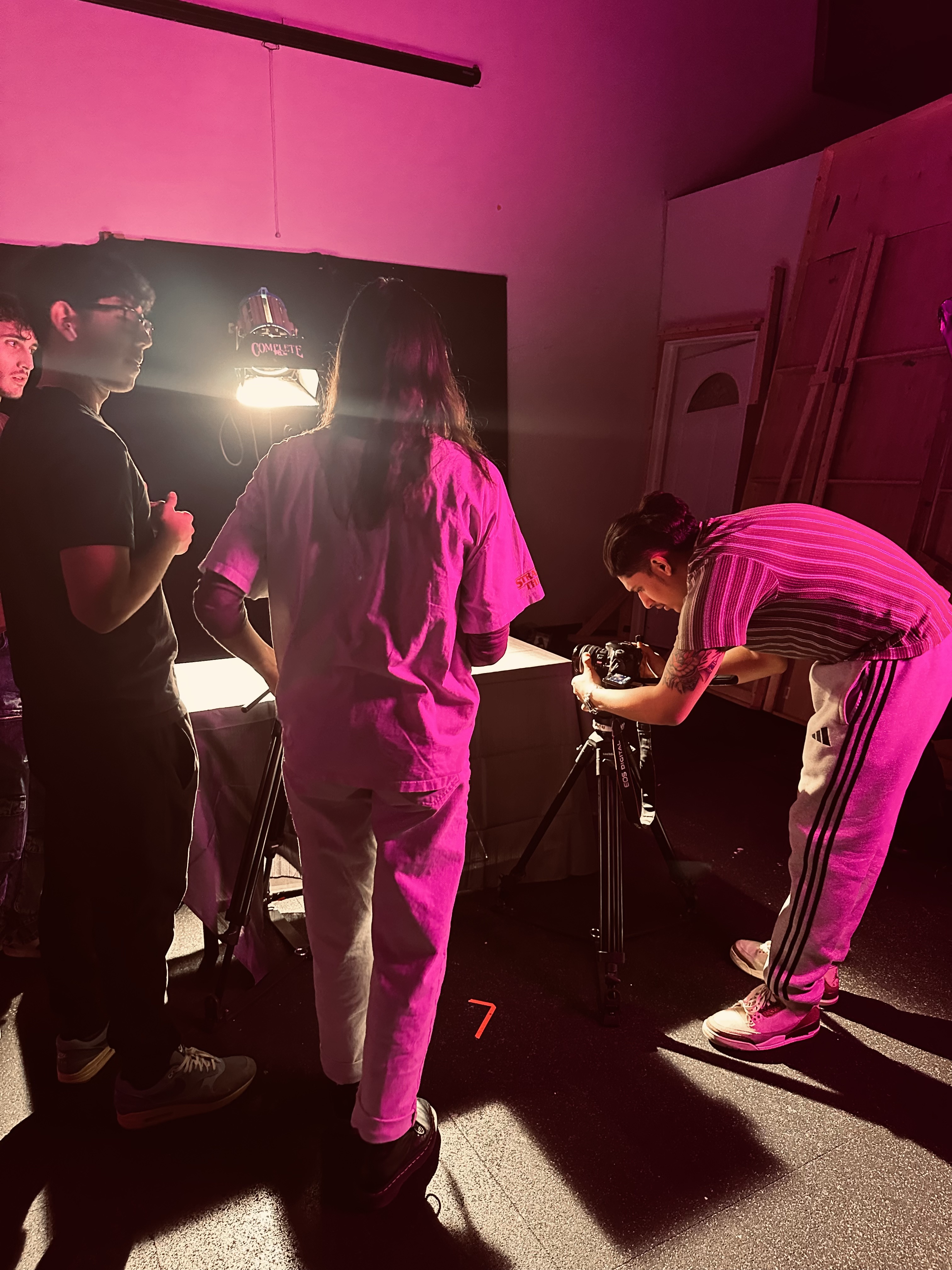 Camera setup during production